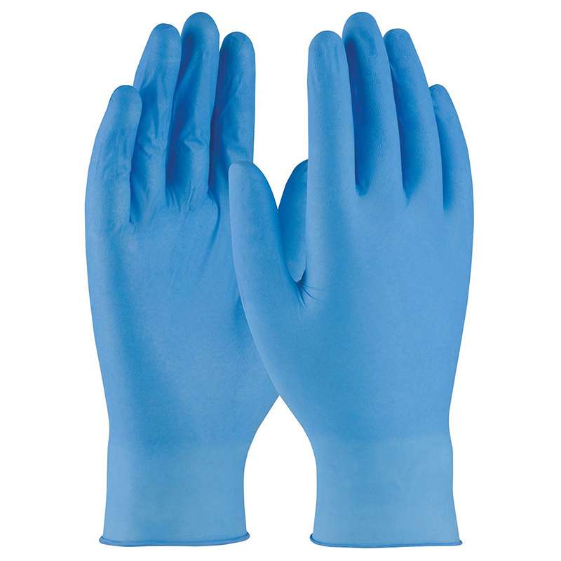 4 mil Industrial Grade Lightly Powdered Blue Gloves, Large, Nitrile, 100/BX